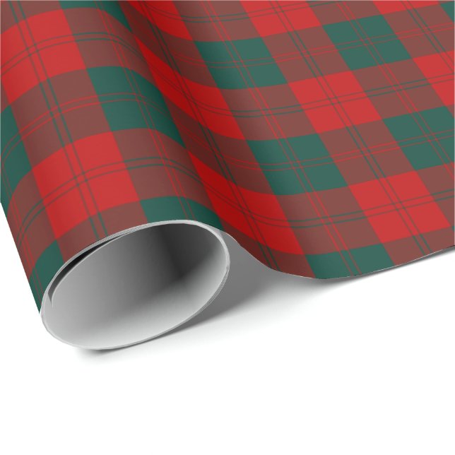 Papier Cadeau Erskine Clan Tartan (Coin rond)