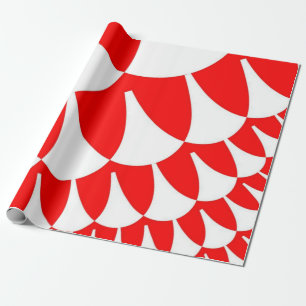 Papier Cadeau Escaliers rouges et blancs