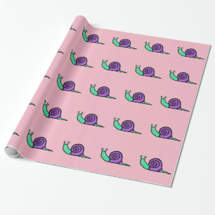 Papier Cadeau Escargot de fille