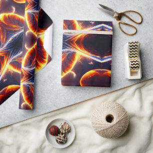 Papier Cadeau Espace d'eau de feu