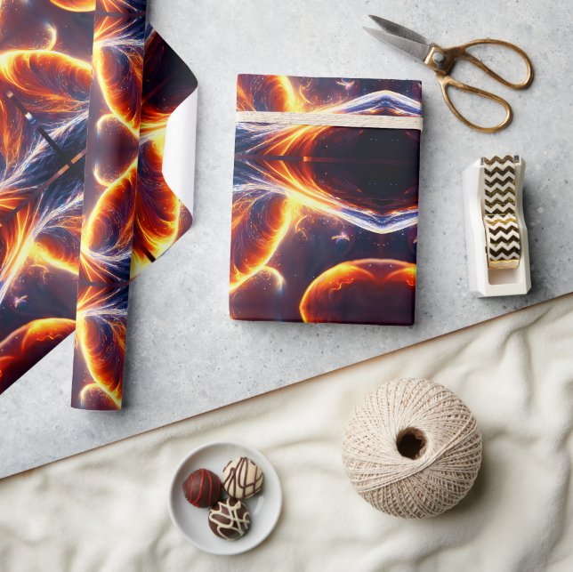 Papier Cadeau Espace d'eau de feu (Artisanat)