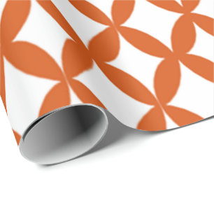 Papier Cadeau Espace positif et négatif brûlé orange