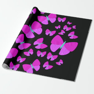 Papier Cadeau Essaim de papier d'emballage de papillons