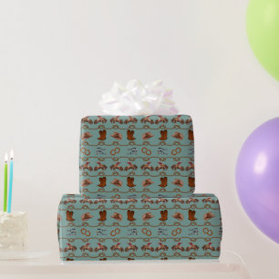Papier Cadeau Essentiels de Rodéo Cowboy 