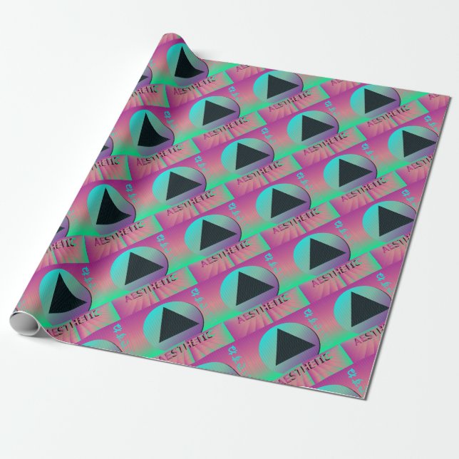 Papier Cadeau esthétique des ondes de vapeur (Déroulé)