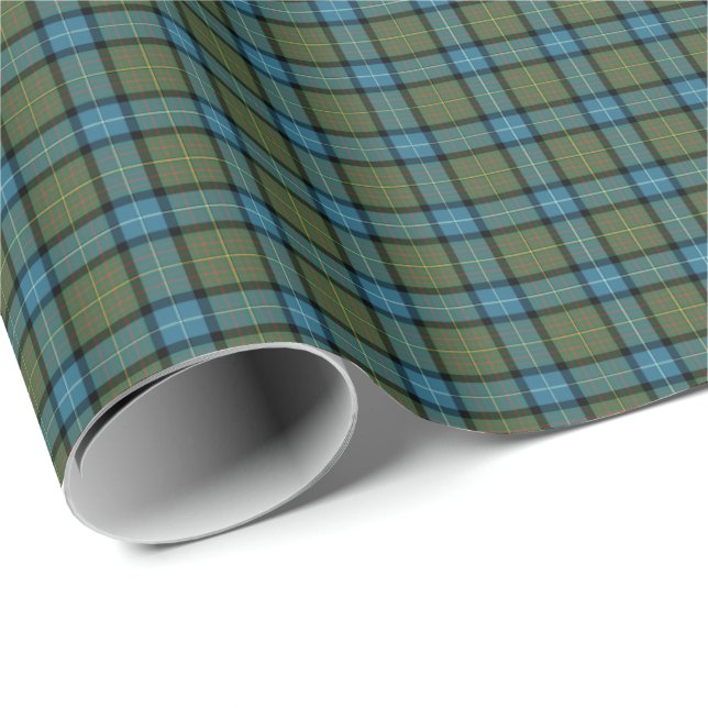 Papier Cadeau État de Californie Tartan (Coin rond)