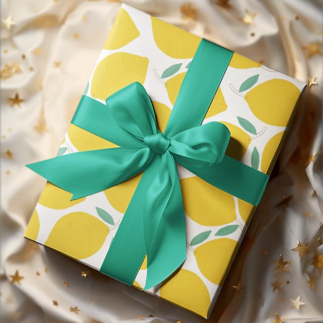Papier Cadeau Été Nouveauté Citron-Motif imprimé (Créateur téléchargé)