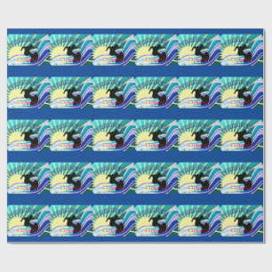 Papier Cadeau Été Surf Fun Thunder_Cove