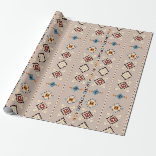 Papier Cadeau Ethnic seamless pattern (Déroulé)