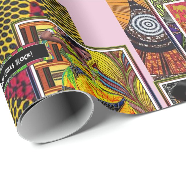Papier Cadeau Ethnique (Coin rond)