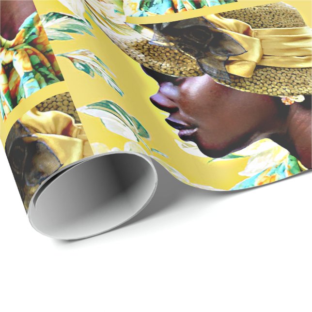 Papier Cadeau Ethnique (Coin rond)