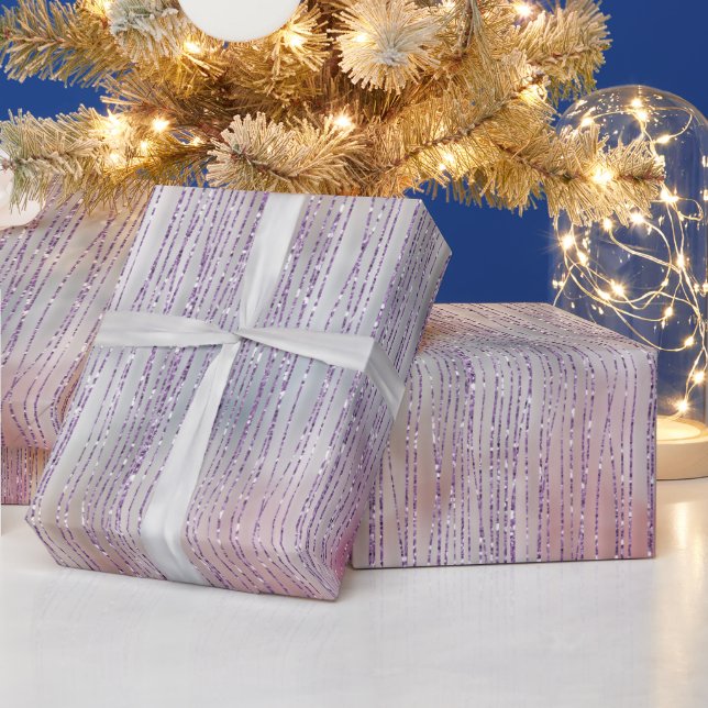 Papier Cadeau Étincelle rose violet orange (Vacances)