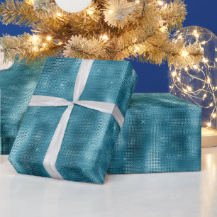 Papier Cadeau Étincelle Turquoise