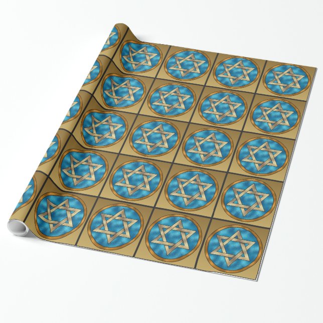 Papier Cadeau Étoile de David - SRF (Déroulé)