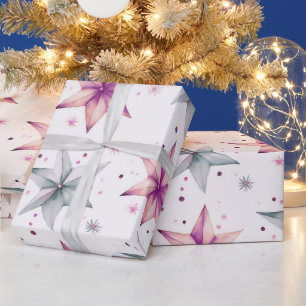 Papier Cadeau Étoile de Noël Ornements de Noël moderne