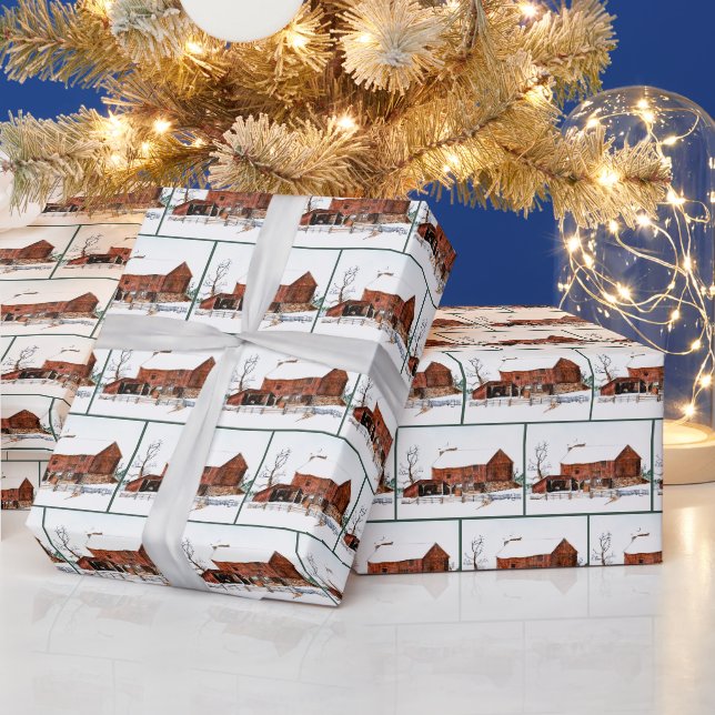 Papier Cadeau Étoile d'hiver de Noël (Vacances)