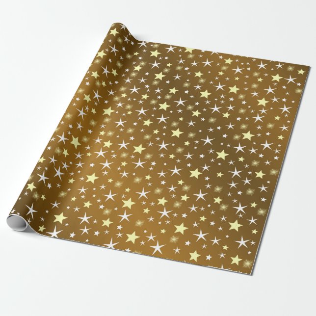 Papier Cadeau étoile, forme, brillant, design, graphique, meille (Déroulé)