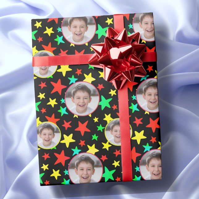 Papier Cadeau Étoiles de logo personnalisées (Créateur téléchargé)