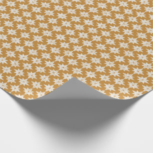 Papier Cadeau Etoiles géométriques jaunes dorés Mini guerre de N