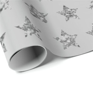 Papier Cadeau Étoiles métalliques des parties scintillantes VI