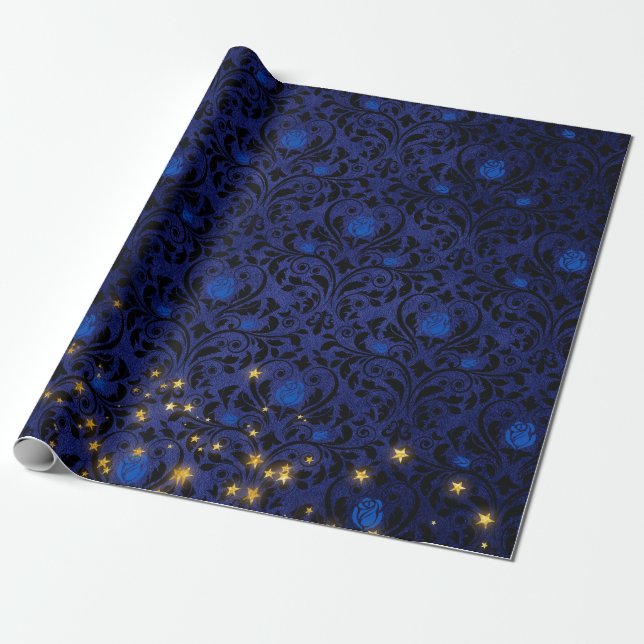 Papier Cadeau Étoiles mystiques (Déroulé)
