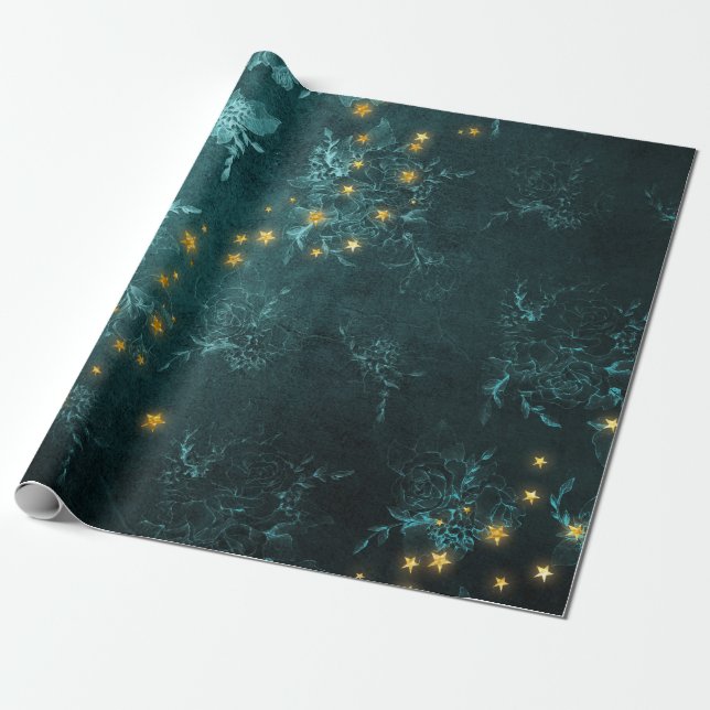 Papier Cadeau Étoiles mystiques (Déroulé)