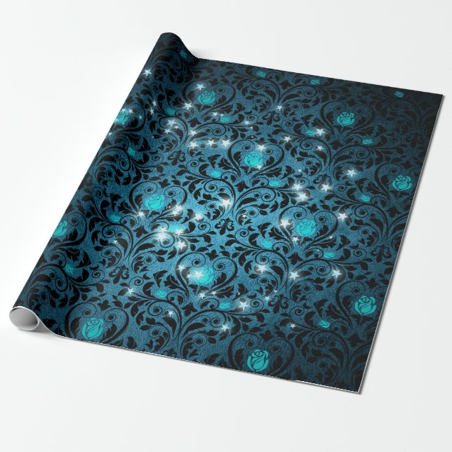 Papier Cadeau Étoiles mystiques (Déroulé)