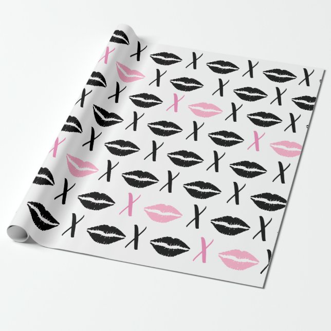 Papier Cadeau Étreintes et papier d'emballage d'impression de (Déroulé)