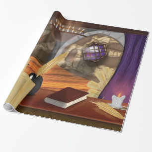 Papier Cadeau Étude de scribe médiéval
