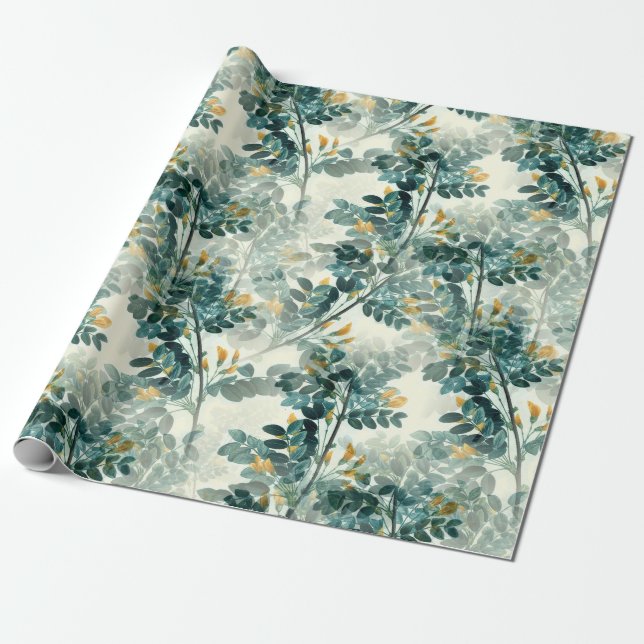 Papier Cadeau Éucalyptus (Déroulé)