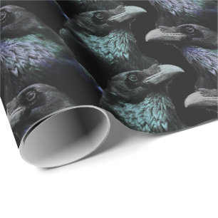 Papier Cadeau Evermore Gothic Raven Conspiration Trad Goth Motif