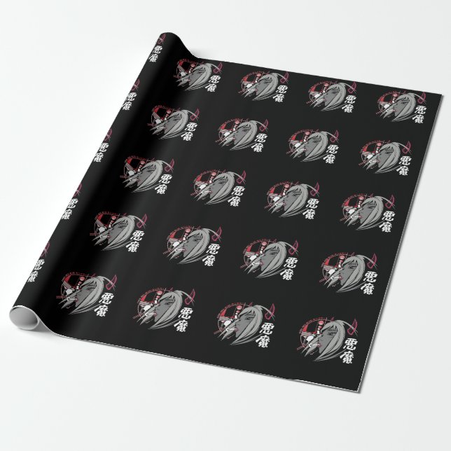 Papier Cadeau Evil Anime Sad Girl Otaku Japonais esthétique (Déroulé)