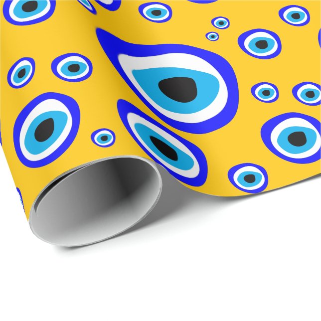 Papier Cadeau Evil Eye Talisman & arabe Amulet /turc, grec (Coin rond)