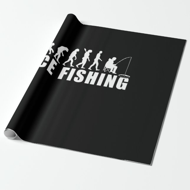 Papier Cadeau Évolution de la pêche sur glace Fisher (Déroulé)