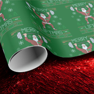 Papier Cadeau Exercice De Gym   Joyeux Noël moche