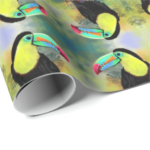 Papier Cadeau Exotique Tropical Toco Toucan Bird - Peinture