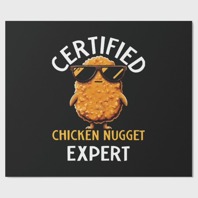 Papier Cadeau Expert certifié en nugget de poulet (Plat)