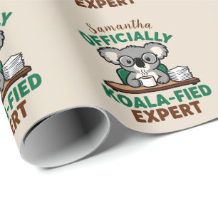 Papier Cadeau Expert en Koala Officiel Blague de Café Drôle