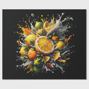 Papier Cadeau Explosion de Citrus