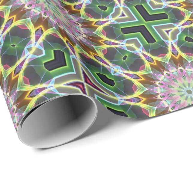 Papier Cadeau Explosion de couleur (Coin rond)