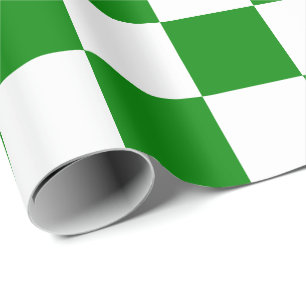 Papier Cadeau Extra large papier d'emballage verts et de blanc