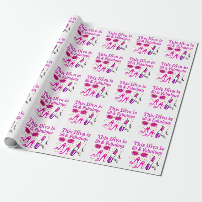 PAPIER CADEAU FABULEUX 50E DIVA (Déroulé)