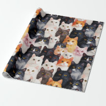 Face de chat mignonne sans couture