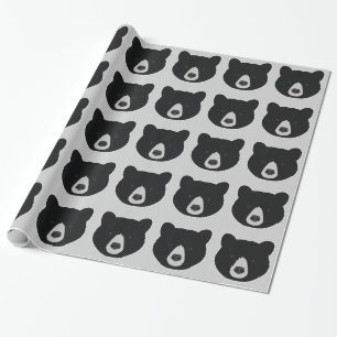 Papier Cadeau Face de l'ours noir