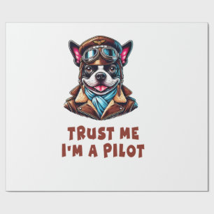 Papier Cadeau Faites-moi confiance, je suis pilote
