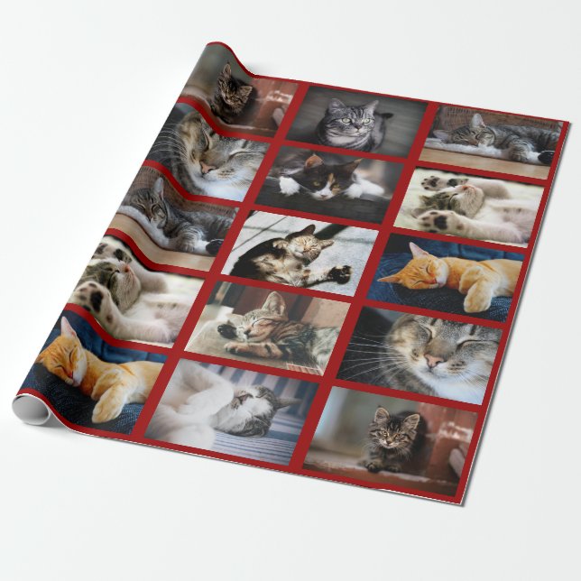 Papier Cadeau Faites votre propre collection de 10 photos sur le (Déroulé)
