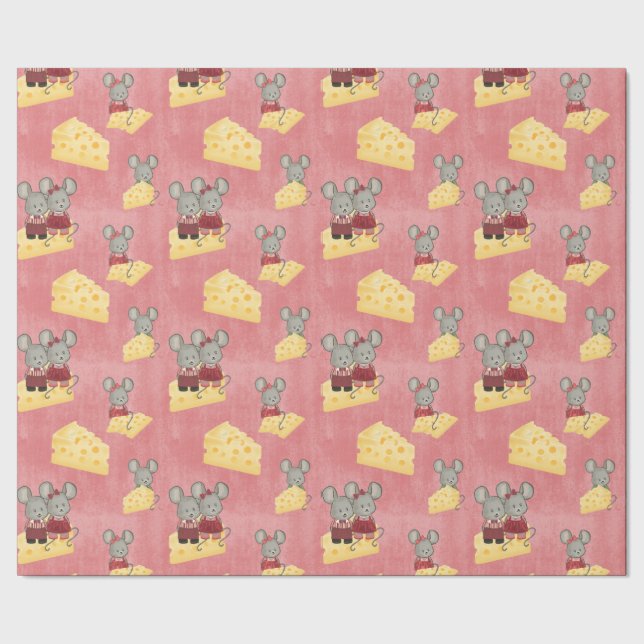Papier Cadeau Famille de souris | Cute et fromage (Couture)