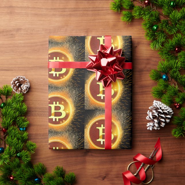 Papier Cadeau fancy Bitcoin (Cadeau de vacances)