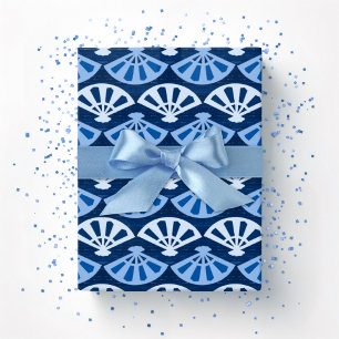 Papier Cadeau Fanfare en bleu indigo