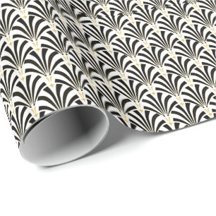 Papier Cadeau fans fascinantes vintages de Palmetto d'art déco